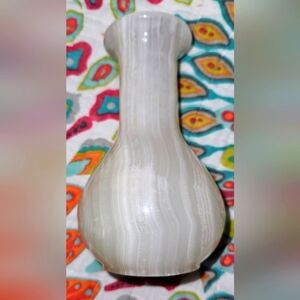 Elegant White Stone Vase